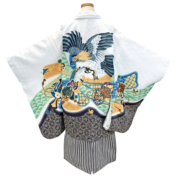 t2252206】【レンタル】七五三 男の子 5歳 羽織袴セット 長門 鷹に鼓