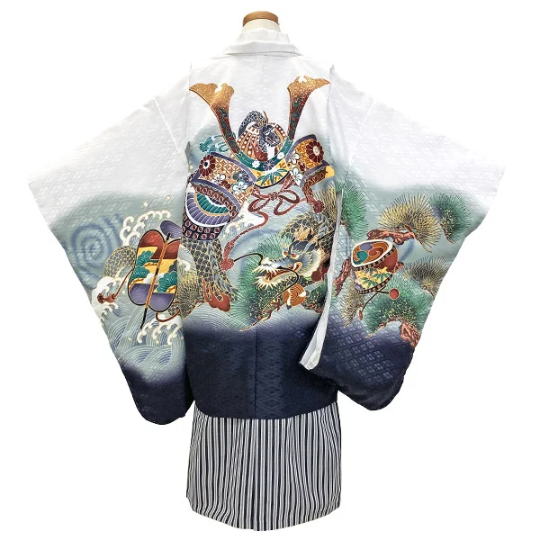 t2252208】【レンタル】七五三 男の子 5歳 羽織袴セット 長門 兜に龍