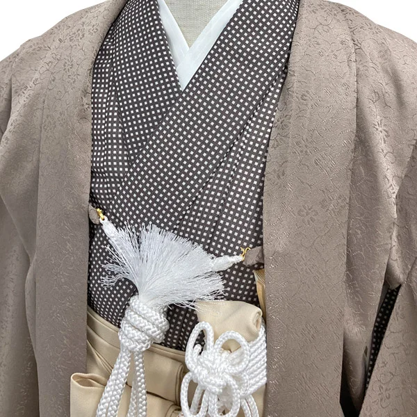 t2252701】【レンタル】七五三 男の子 5歳 羽織袴セット チェック 着物