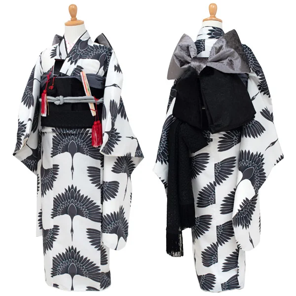 t2271802】【レンタル】七五三 女の子 7歳 着物セット 京WA・KKA 鶴