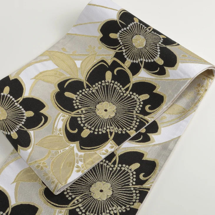 f0724383r】【黒系】振袖 レンタル フルセット Lサイズ 【状態:S