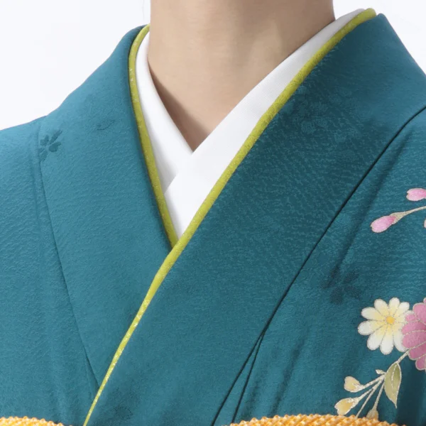 f0419044r2】【青・紺系】振袖 レンタル フルセット Mサイズ 【状態:A