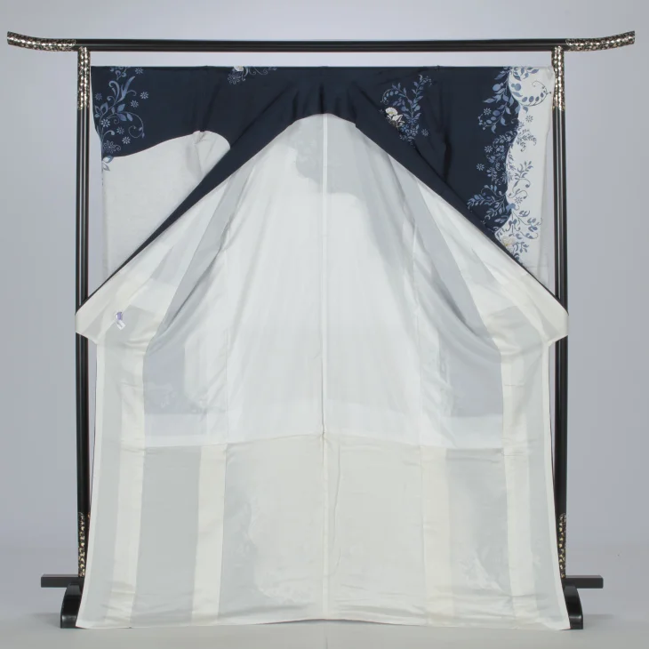 f0424096】【青・紺系】振袖 販売 フルセット Lサイズ 【中古】【状態