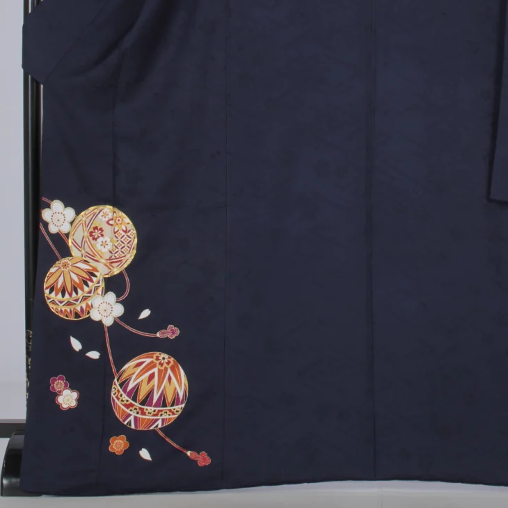 f0522022r】【青・紺系】振袖 レンタル フルセット Lサイズ 【状態:S