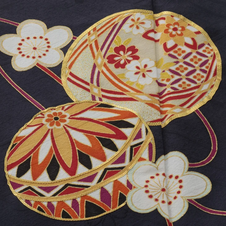 f0522022r】【青・紺系】振袖 レンタル フルセット Lサイズ 【状態:S