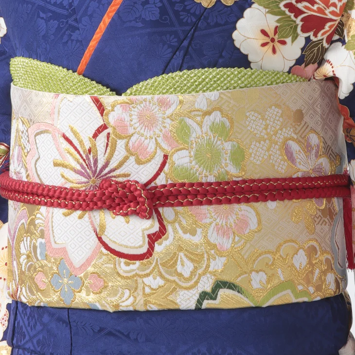 f0523336r】【青・紺系】振袖 レンタル フルセット Mサイズ 【状態:S