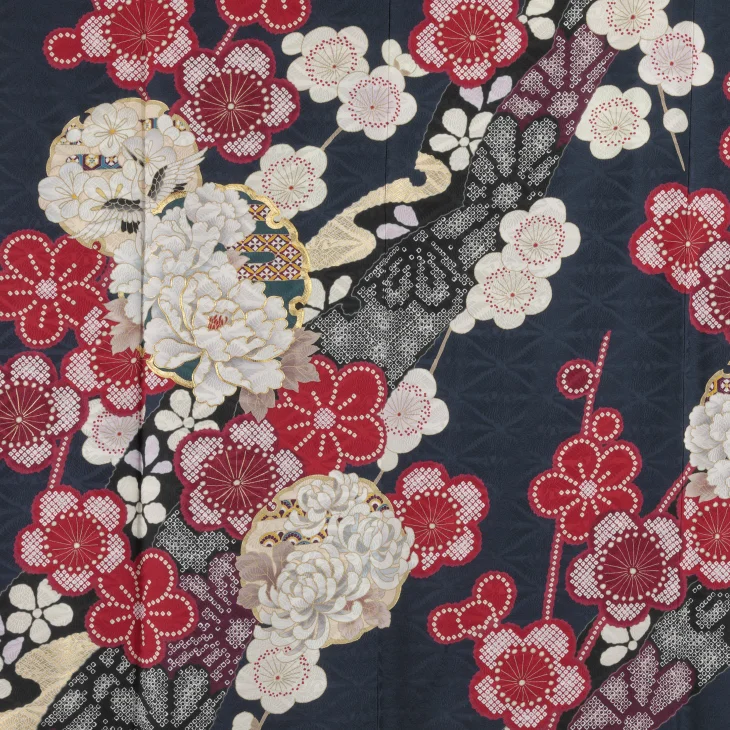 f0525705】【青・紺系】振袖 販売 フルセット Mサイズ 【中古】【状態