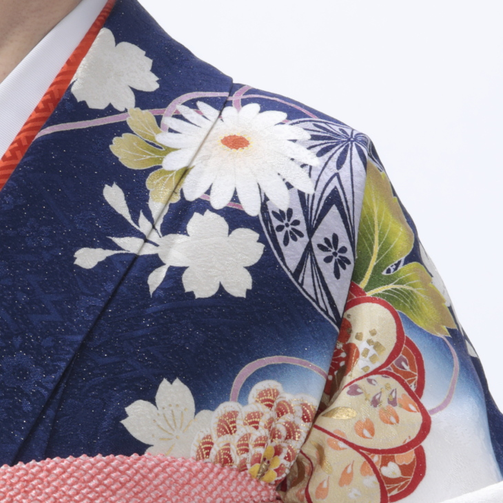 f0620029】【青・紺系】振袖 販売 フルセット Mサイズ 【中古