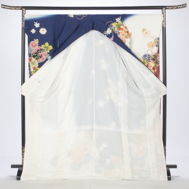 f0620029】【青・紺系】振袖 販売 フルセット Mサイズ 【中古