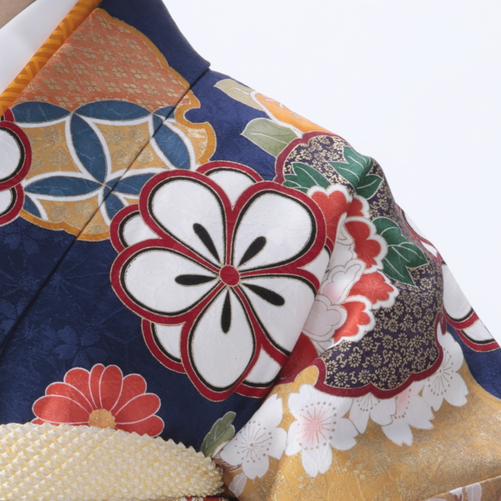 f0719064】【青・紺系】振袖 販売 フルセット Lサイズ 【中古