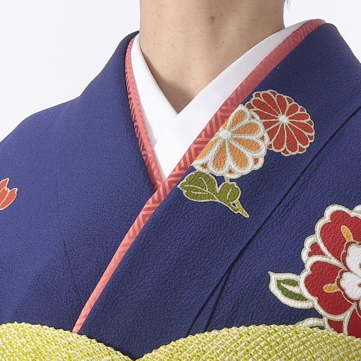 振袖単品 青 22 振袖】青・無地 | 二十歳振袖館Az