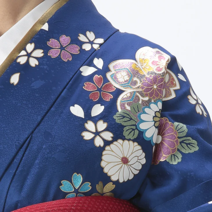f0725178】【青・紺系】振袖 販売 フルセット Mサイズ 【中古】【状態