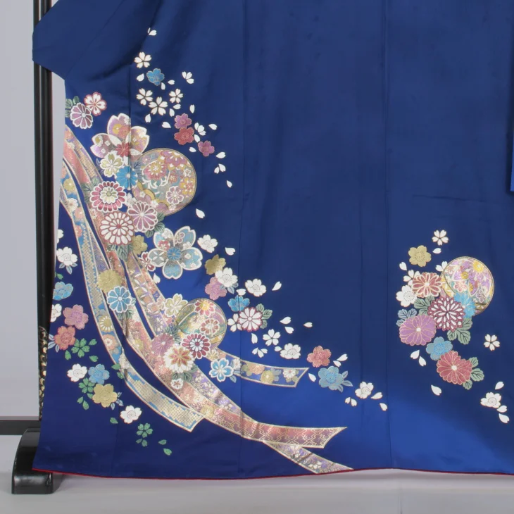 f0725178】【青・紺系】振袖 販売 フルセット Mサイズ 【中古】【状態