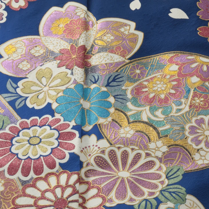 f0725178】【青・紺系】振袖 販売 フルセット Mサイズ 【中古】【状態