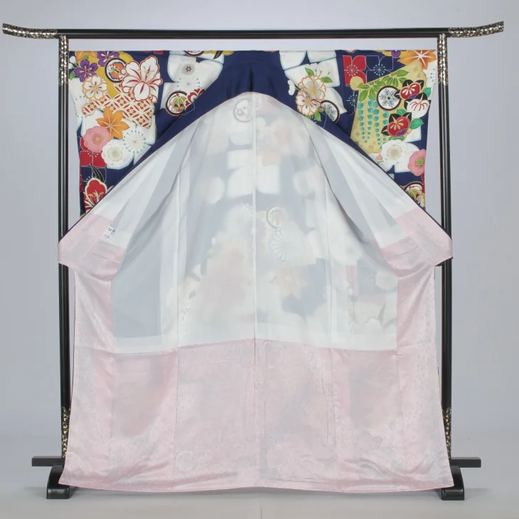 f0922055】【青・紺系】振袖 販売 フルセット Mサイズ 【中古】【状態