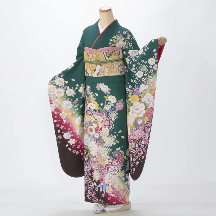 緑の振袖【販売】｜【公式】京都きもの友禅オンラインストア / 振袖