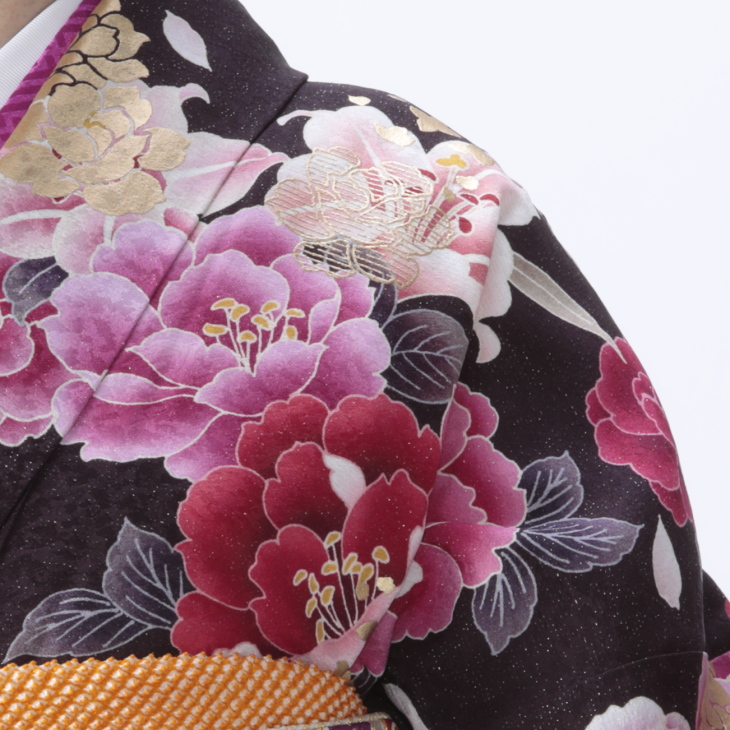 f0522352】【茶系】振袖 販売 フルセット Mサイズ 【中古】【状態:S