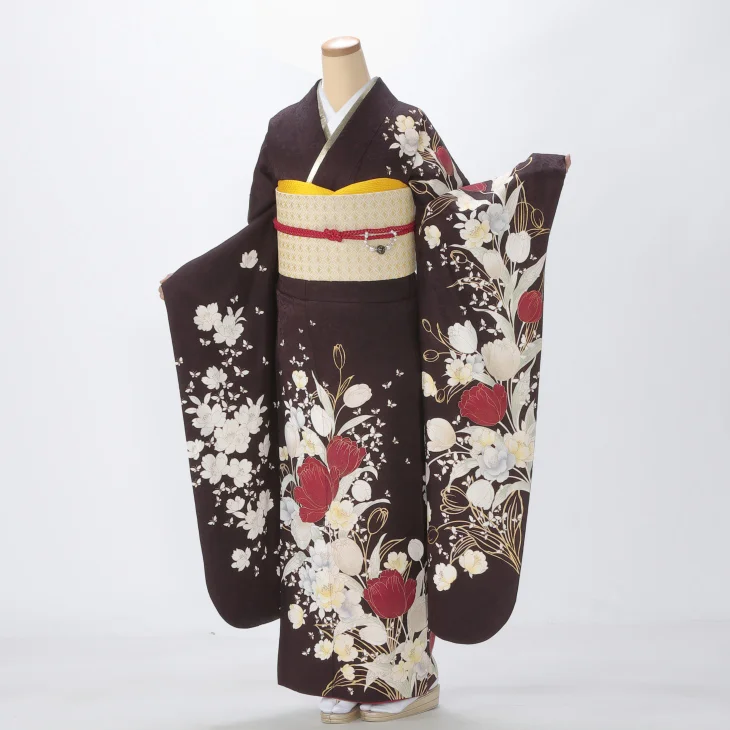 茶の振袖【販売】｜【公式】京都きもの友禅オンラインストア / 振袖