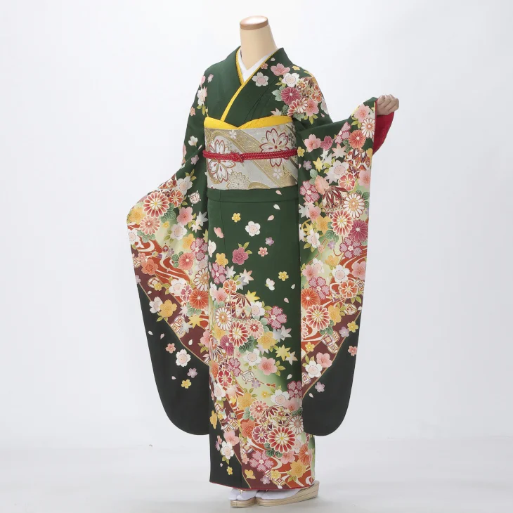 緑の振袖【販売】｜【公式】京都きもの友禅オンラインストア / 振袖