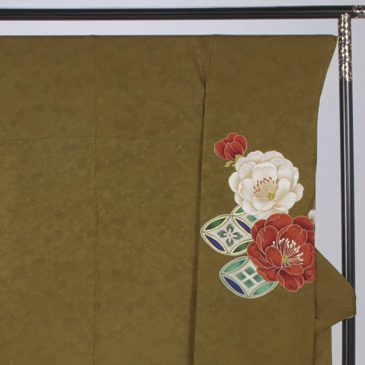 f0522526r2】【グリーン系】振袖 レンタル フルセット Lサイズ 成人式