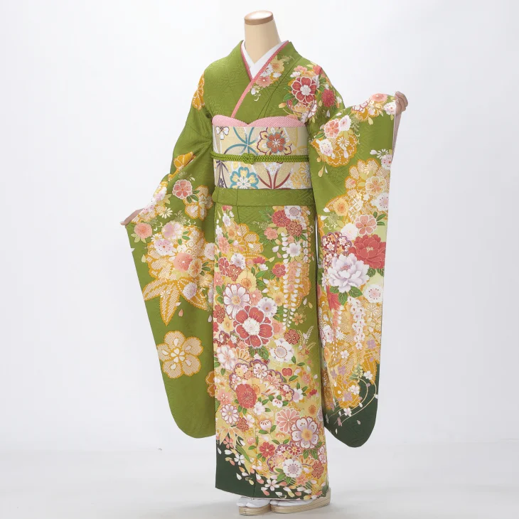 緑の振袖【レンタル】｜【公式】京都きもの友禅オンラインストア