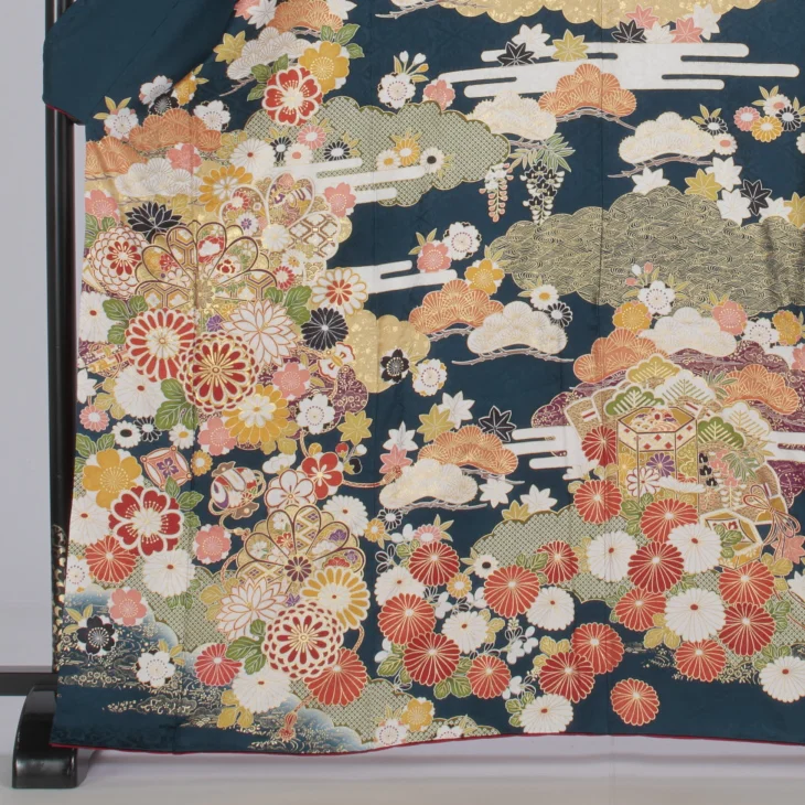 f0523371r2】【グリーン系】振袖 レンタル フルセット Mサイズ 成人式