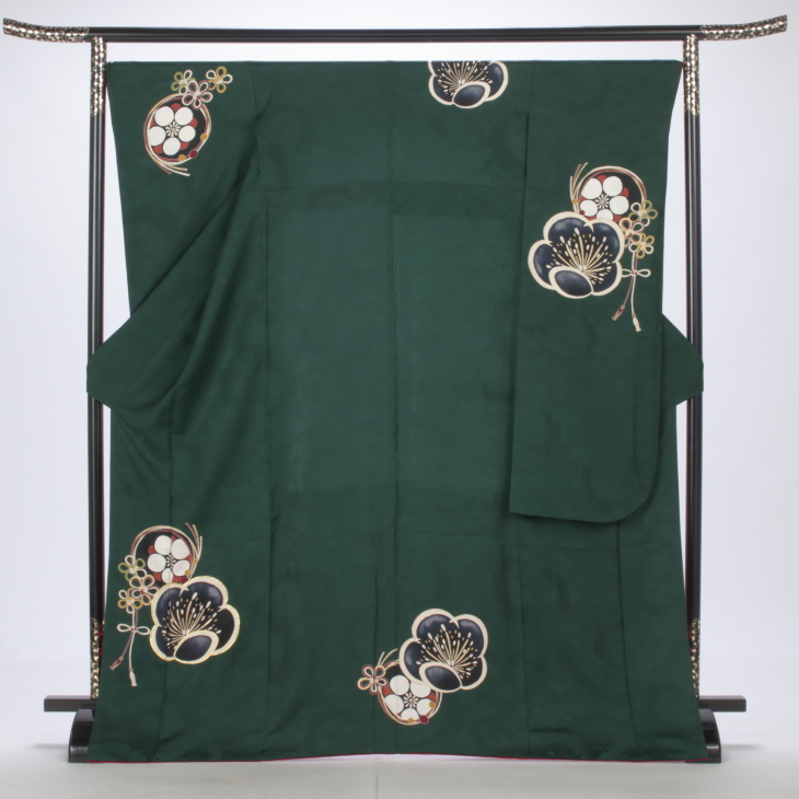 f0524385】【グリーン系】振袖 販売 フルセット Lサイズ 【中古