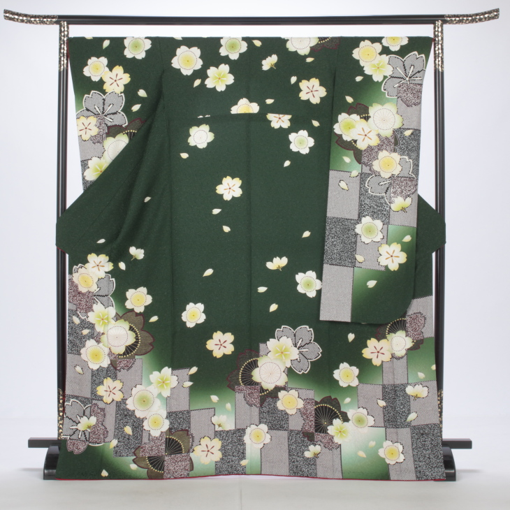 【最終値下げ！】振袖セット 緑　グリーン 最終値下げ！】振袖セット 緑 グリーン 緑/グリーン/シンプル