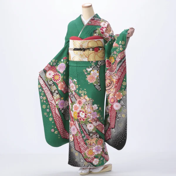 緑の振袖【販売】｜【公式】京都きもの友禅オンラインストア / 振袖