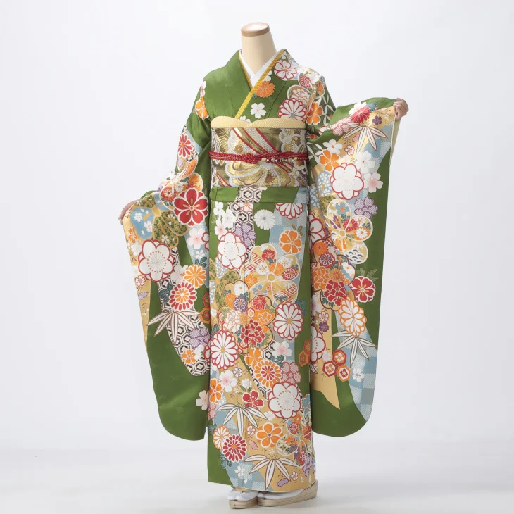 京都きもの友禅　成人式振袖フルセット（草履、かばん、ブーツ、髪飾り付） 京都きもの友禅 成人式振袖フルセット（草履、かばん、ブーツ、髪飾り付）