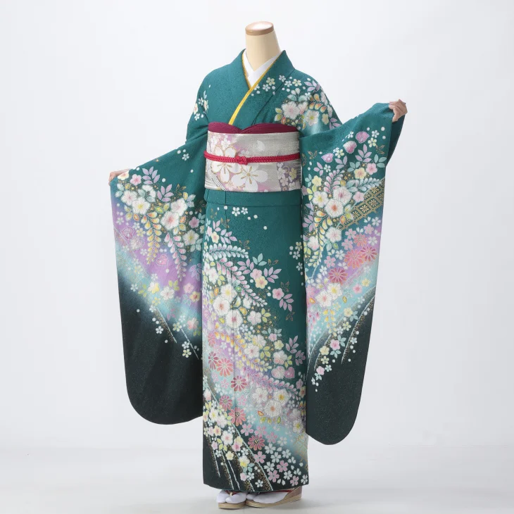 緑の振袖【レンタル】｜【公式】京都きもの友禅オンラインストア
