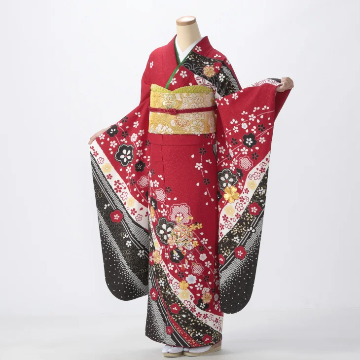 赤/ワインの振袖【レンタル】｜【公式】京都きもの友禅オンライン
