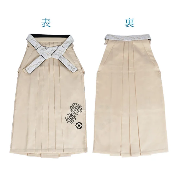 M アイボリー　レース　刺繍袴　単品　卒業式　新品　小学生　大学生　大人 h21102】【レンタル】袴 レディース 単品 (半幅帯付き) 卒業袴 白