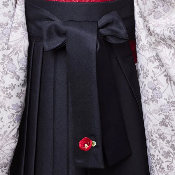 h6920】【レンタル】袴 レディース 単品 (半幅帯付き) 卒業袴 無地 黒 