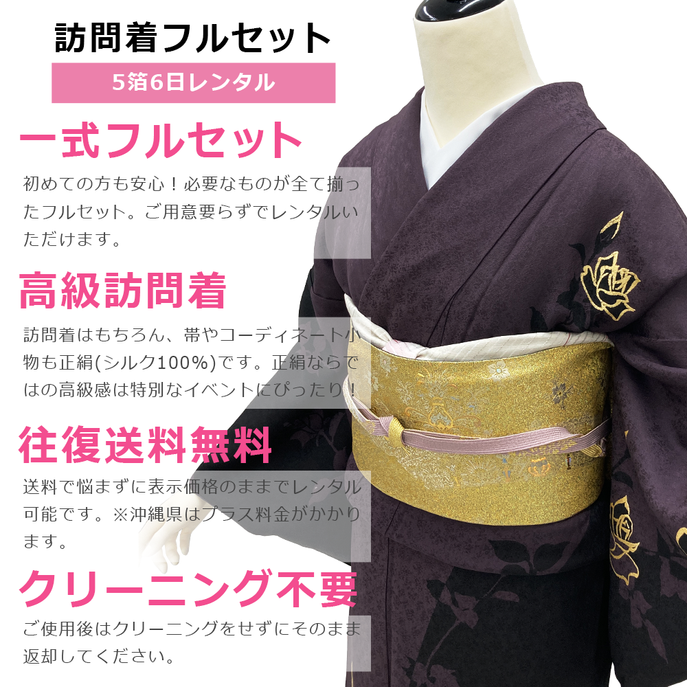a2311101】【レンタル】訪問着 フルセット 京友禅 ブランド