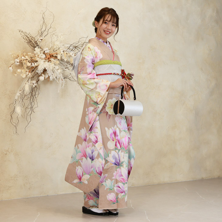 成人式☆振袖　淡いピンク　１0点セット 成人式☆振袖淡いピンク10点セット