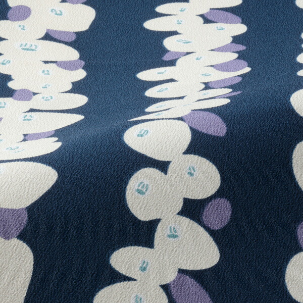 特選友禅小紋着尺【薔薇 バラ◆濃紺】ネイビー 白 ホワイト 楽天市場】【11/27 1:59まで☆最大1000円OFFクーポン】京友禅手捺染