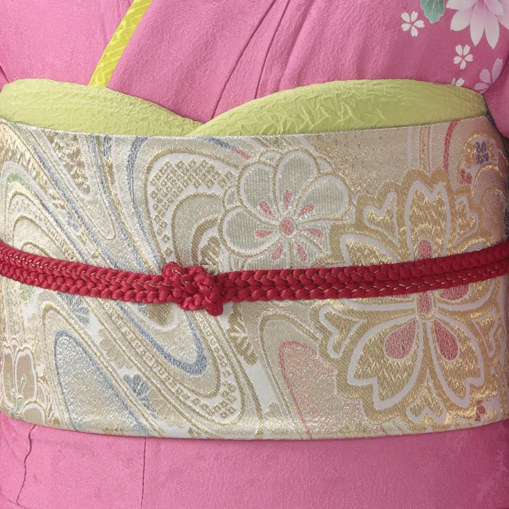 f0111093r】【ピンク・オレンジ系】振袖 レンタル フルセット Lサイズ