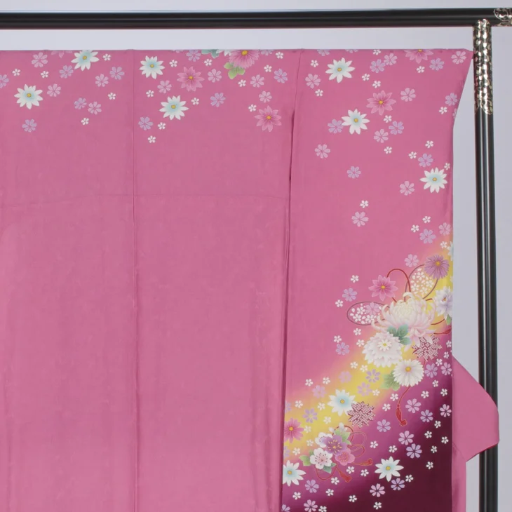 f0111093】【ピンク・オレンジ系】振袖 販売 フルセット Lサイズ