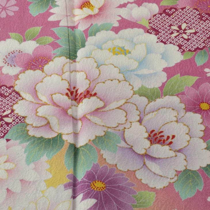 f0111093】【ピンク・オレンジ系】振袖 販売 フルセット Lサイズ