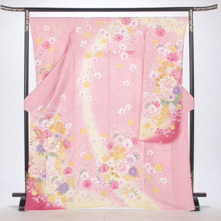 f0315054】【ピンク・オレンジ系】振袖 販売 フルセット Mサイズ