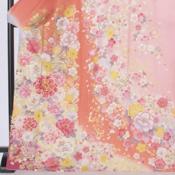 SALE!! 振袖セット　気品あふれる古典柄　上品ピンク　L1 ≪在庫限り≫ 振袖セット 成人式 正絹 古典柄 ピンク S*114
