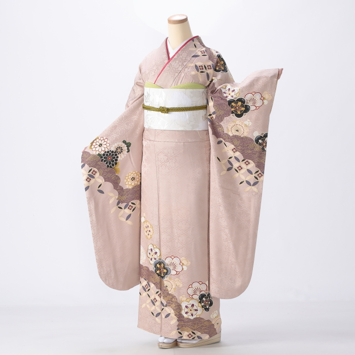 可愛いくすみ系ピンクの振袖フルセット 夢見る大人可愛いを叶える♡ くすみピンク振袖を着こなすための