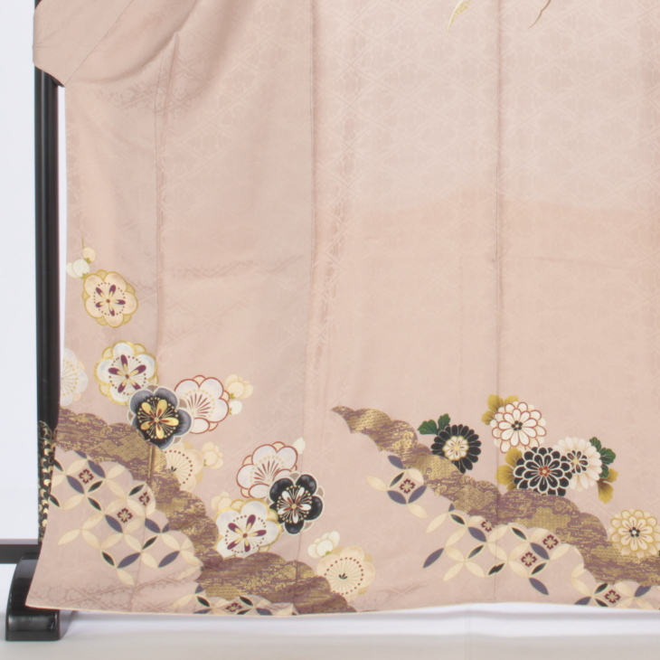 f0424059】【ピンク・オレンジ系】振袖 販売 フルセット Lサイズ