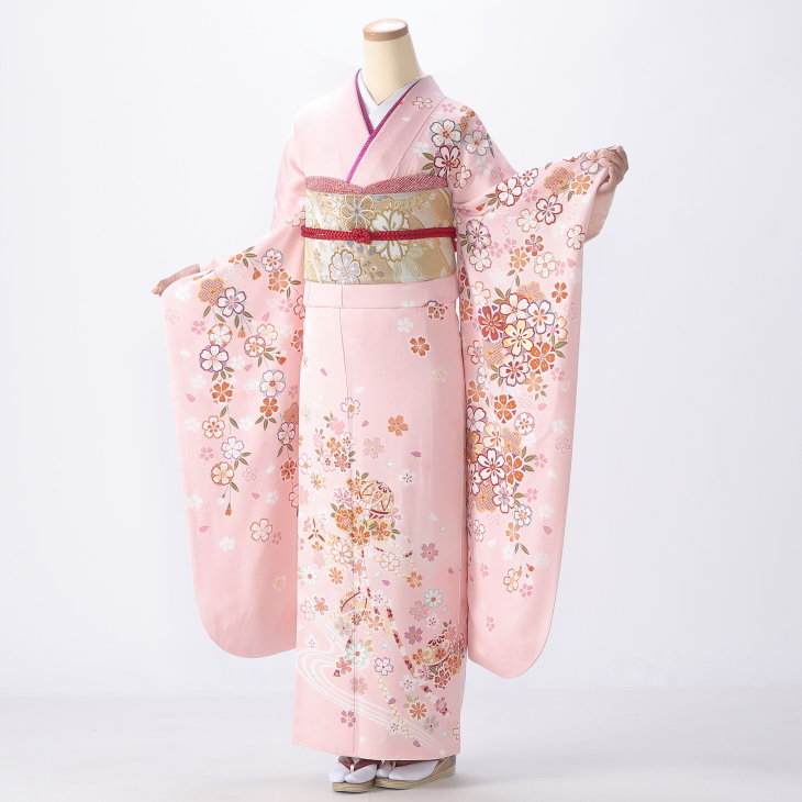 f0516073】【ピンク・オレンジ系】振袖 販売 フルセット Mサイズ