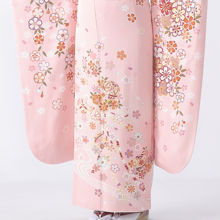 f0516073】【ピンク・オレンジ系】振袖 販売 フルセット Mサイズ