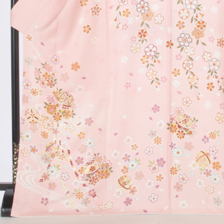 f0516073】【ピンク・オレンジ系】振袖 販売 フルセット Mサイズ