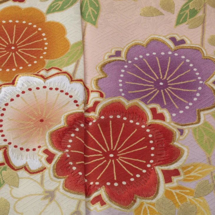 f0523103】【ピンク・オレンジ系】振袖 販売 フルセット Lサイズ