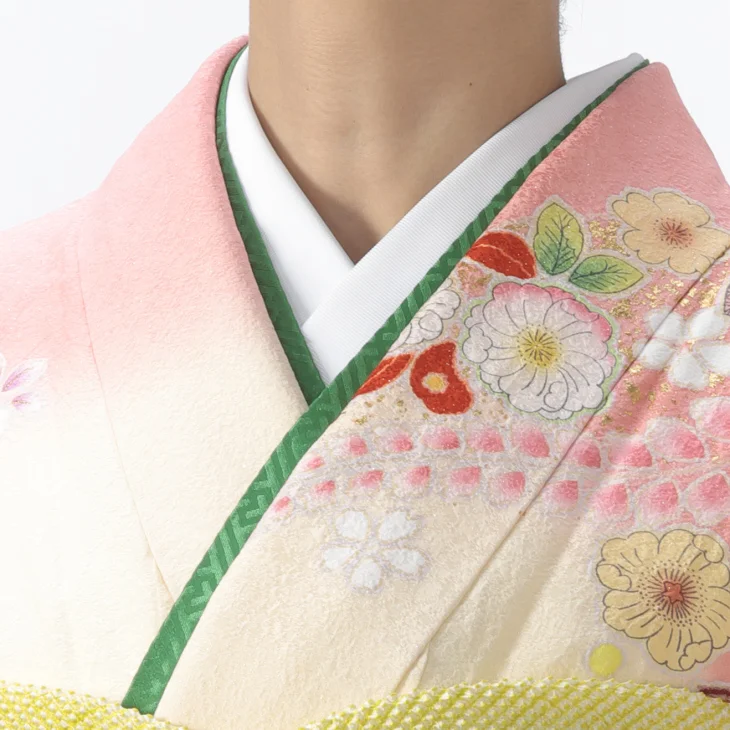 f1125049】【ピンク・オレンジ系】振袖 販売 フルセット Lサイズ