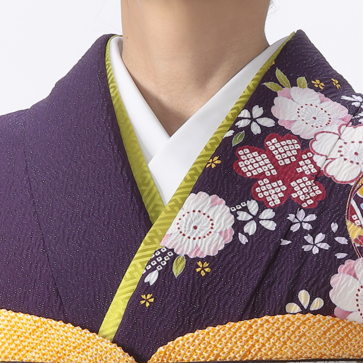 振袖セット 紫 古典 縮緬 楽天市場】【中古】振袖 6点セット LLサイズ 振袖セット 振袖